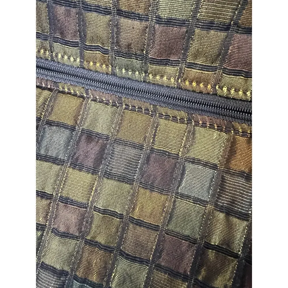 Maruca Boulder Colorado Woven Zip Shoulder‎ Bag Green Brown Excellent Condition